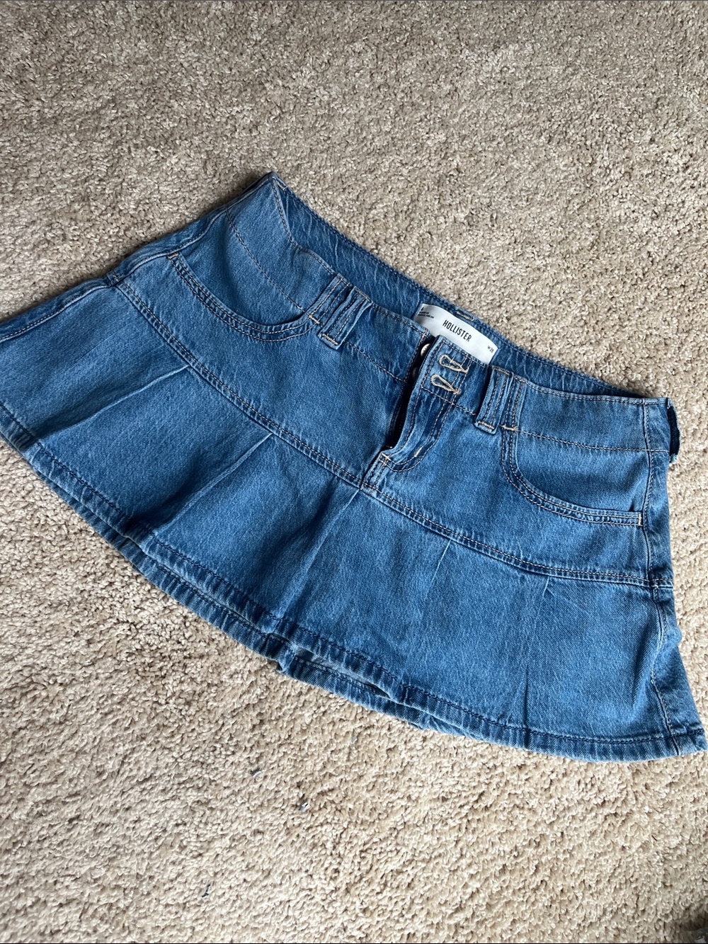 Hollister denim mini skort